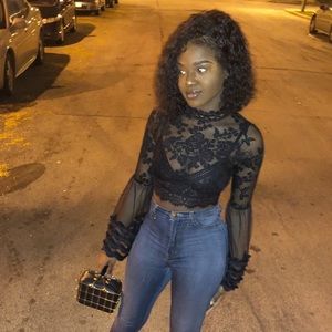 Akira Black Lace Top